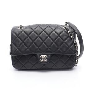 Chanel Matelasse Chain Shoulder Bag Leather Black